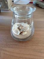 Riviera Maison Theelichthouder Strand Glas, Wit, Ophalen of Verzenden, Zo goed als nieuw, Kandelaar