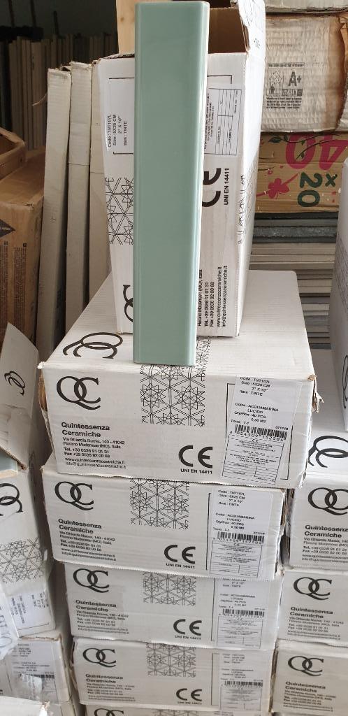 Wandtegels / 3m2 AquaGroen / 2.5m2 Rose / Italiaans, Doe-het-zelf en Verbouw, Tegels, Nieuw, Wandtegels, Keramiek, 20 tot 40 cm
