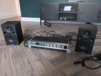 Lc electronics m3000, ultragain mic 2000, 2x Yamaha msp5, Ophalen of Verzenden, Zo goed als nieuw, Minder dan 500 watt