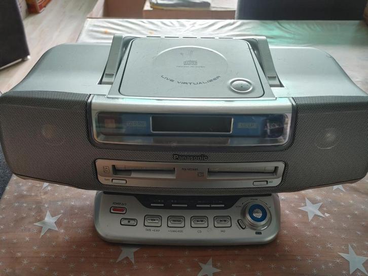 Panasonic Radio Minidisc Cassette CD RX-MDX81, Audio, Tv en Foto, Radio's, Gebruikt, Radio, Met cd-speler, Ophalen of Verzenden