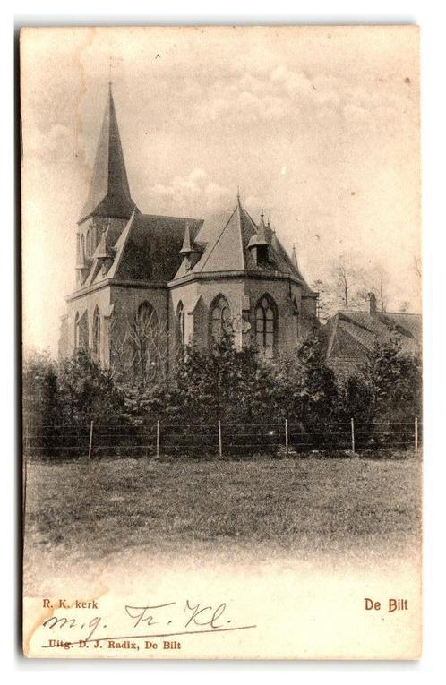 De Bilt, R. K. Kerk, Verzamelen, Ansichtkaarten | Nederland, Gelopen, Utrecht, Voor 1920, Verzenden