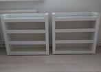 2 witte nachtkastjes, boekenkastjes + hoofdeinde Ikea bed, Ophalen, Zo goed als nieuw