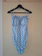 Leuk blauw badpak met bloemenprint, Kleding | Dames, Badmode en Zwemkleding, Blauw, Badpak, Ophalen of Verzenden, Zo goed als nieuw