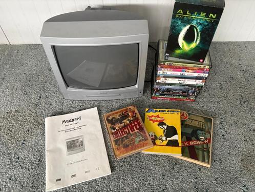 Marquant 14 inch CRT tv + DVD speler, Audio, Tv en Foto, Vintage Televisies, Gebruikt, Minder dan 40 cm, Overige merken, Ophalen of Verzenden