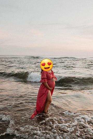Prachtige Roze (Zwangerschaps)jurk beschikbaar voor biedingen