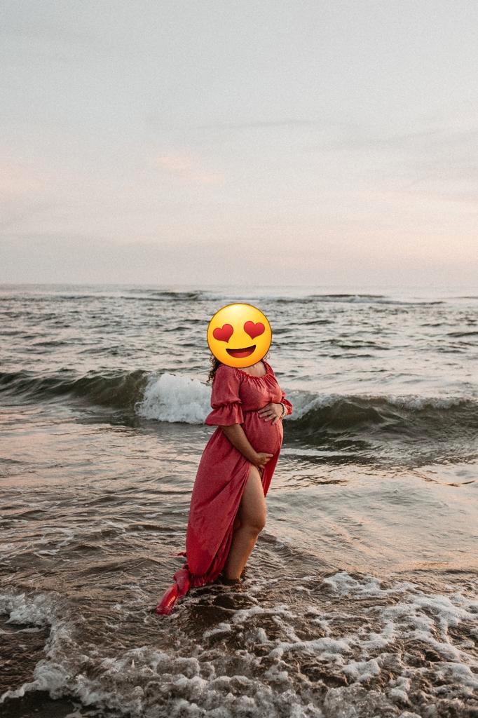 Prachtige Roze (Zwangerschaps)jurk, Kleding | Dames, Positiekleding, Zo goed als nieuw, Jurk, Maat 38/40 (M), Rood, Ophalen of Verzenden