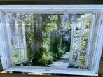 Tuinposter doorkijk / gouden regen xl €20,-, Tuin en Terras, Ophalen