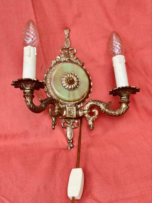 Vintage Wandlamp Hollywood Regency Marmer brocante, Huis en Inrichting, Lampen | Wandlampen, Gebruikt, Overige materialen, Ophalen of Verzenden