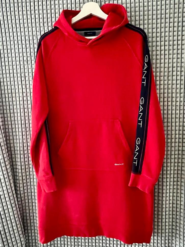 GANT Hoodyjurk - Sportief & Leuk!, Kleding | Dames, Jurken, Zo goed als nieuw, Maat 42/44 (L), Rood, Boven de knie, Ophalen of Verzenden