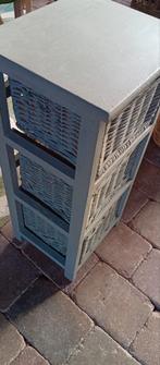 Klein rieten manden kastje ladekast, 3 of 4 laden, Minder dan 100 cm, 25 tot 50 cm, 50 tot 100 cm