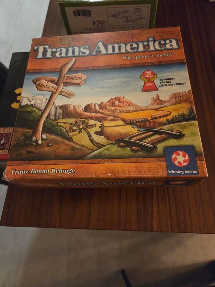 Trans America Bordspel, Hobby en Vrije tijd, Gezelschapsspellen | Bordspellen, Gebruikt, Een of twee spelers, Drie of vier spelers
