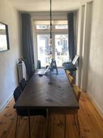 Bijna nieuw: Dutchbone prachtige grote houten tafel., Ophalen, 200 cm of meer, 50 tot 100 cm, Zo goed als nieuw