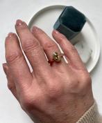 14 Karaat Gouden Ring Met Citrien Edelsteen, 18 tot 19, Ophalen of Verzenden, Zo goed als nieuw, Met edelsteen