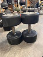 2 x 32 kg rubberen dumbbells dumbell set gewichten, Ophalen, Dumbbell, Gebruikt, Rubberem dumbells