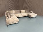 GRATIS LEVERING Velvet U-bank 335x200x150 SHOWROOMMODEL, Ophalen of Verzenden, 150 cm of meer, Vierpersoons of meer, Hoekbank