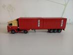 scania met container oplegger P. van Oeveren -tekno-, Ophalen of Verzenden, Zo goed als nieuw, Bus of Vrachtwagen, Tekno