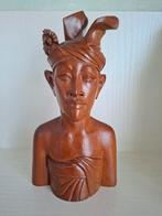 Buste Balinese jongeman/ houtsnijwerk/ jaren '50, Ophalen of Verzenden