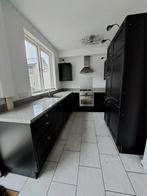 Zwarte keuken, Huis en Inrichting, Keuken | Complete keukens, Ophalen, Gebruikt, U-keuken, Zwart