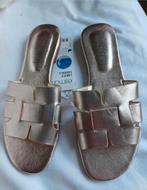 Goudkleurige Slippers instappers kaartjes 39 Nieuw! Babouche, Slippers, Overige kleuren, Nieuw, Esmara