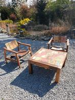 Houten tuinset, Ophalen, Zo goed als nieuw, Hout