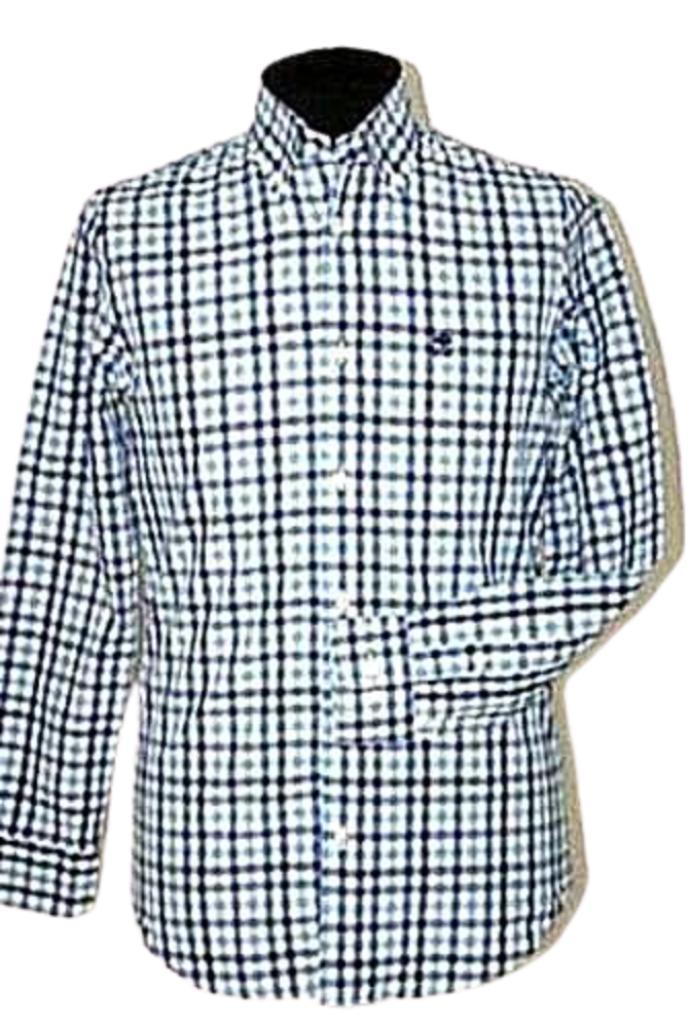 River Woods geruit overhemd, wit/blauw, Mt. S, Kleding | Heren, Overhemden, Zo goed als nieuw, Halswijdte 38 (S) of kleiner, Overige kleuren