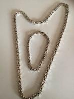 Vintage zilveren set Ketting Armband Koningingshakel AG 925, Sieraden, Tassen en Uiterlijk, Kettingen, Ophalen of Verzenden, Zo goed als nieuw