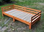 Slaapbank, Ophalen, 90 cm, Bruin, Tweepersoons
