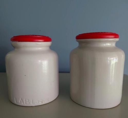 2 Vintage Pommery Franse mosterd potten., Huis en Inrichting, Keuken | Potten en Pannen, Zo goed als nieuw, Pot, Bus of Blik, Overige materialen