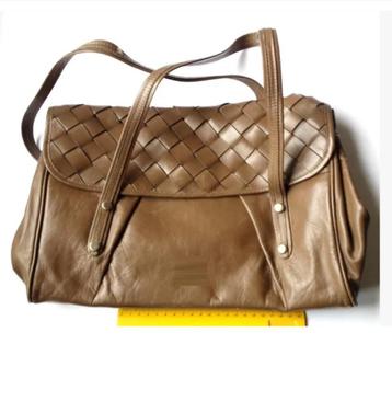 Retro Lederen Leren Tas Dames Vintage Nostalgisch gevlochten beschikbaar voor biedingen