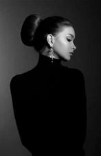 Black & White Woman wisseldoek ArtFrame met aluminium frame, Nieuw, 125 cm of meer, Ophalen of Verzenden, Schilderij