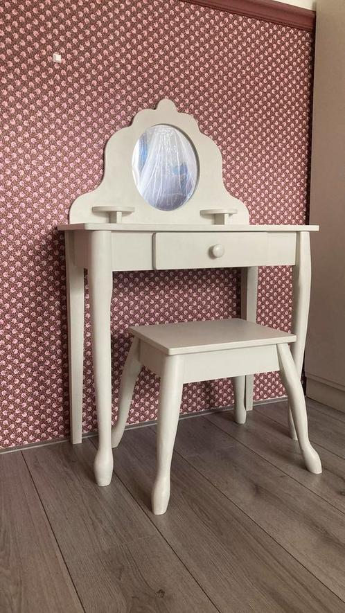 Kinder vintage kaptafel, Huis en Inrichting, Tafels | Kaptafels, Gebruikt, Minder dan 100 cm, 50 tot 100 cm, Hout, Ophalen