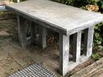 Betonnen granieten Tuinbank set, Tuin en Terras, Tuintafels, Ophalen, Gebruikt, Rechthoekig, Overige materialen