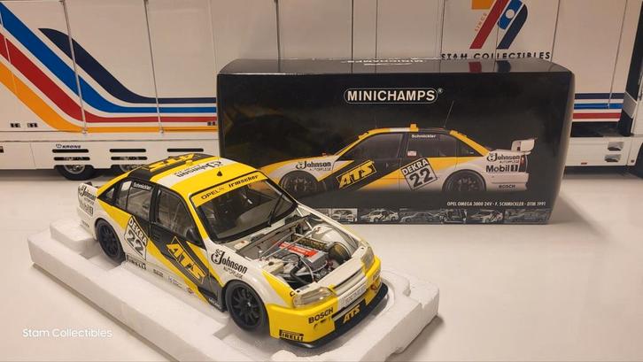 Minichamps Opel Omega 3000 24v ATS Schmickler DTM - 1991, Hobby en Vrije tijd, Modelauto's | 1:18, Zo goed als nieuw, Auto, MiniChamps