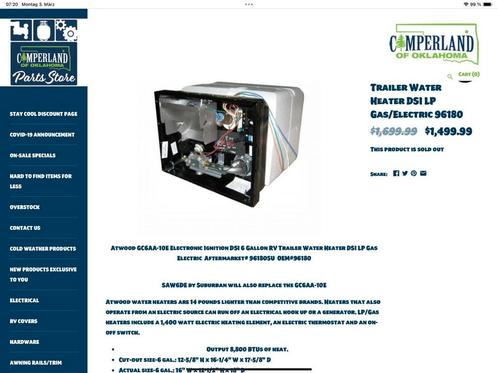 Warmwater bereider voor camper, Caravans en Kamperen, Camper-accessoires, Zo goed als nieuw, Ophalen