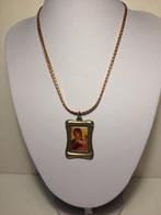 Double ketting met antieke hanger van double, Verzenden, Gebruikt, Goud, Overige materialen