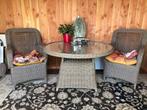 Rieten tuinset, Tuin en Terras, Tuintafels, Ophalen, Gebruikt, Rond, Overige materialen