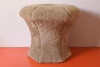 Grote retro vintage space age jaren 70 teddy / pluche poef, Hout, Minder dan 50 cm, Gebruikt, Minder dan 50 cm