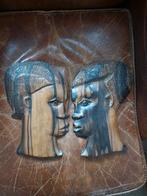 Platte Afrikaanse maskers, Antiek en Kunst, Kunst | Beelden en Houtsnijwerken, Ophalen of Verzenden