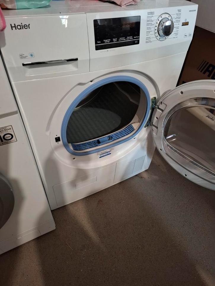 Haier HD80-B636W, Witgoed en Apparatuur, Wasdrogers, Condens, 85 tot 90 cm, Ophalen