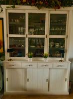 WOOOD Lagos Vitrinekast - Grenenhout Wit, Huis en Inrichting, Ophalen, Gebruikt, 200 cm of meer, 150 tot 200 cm