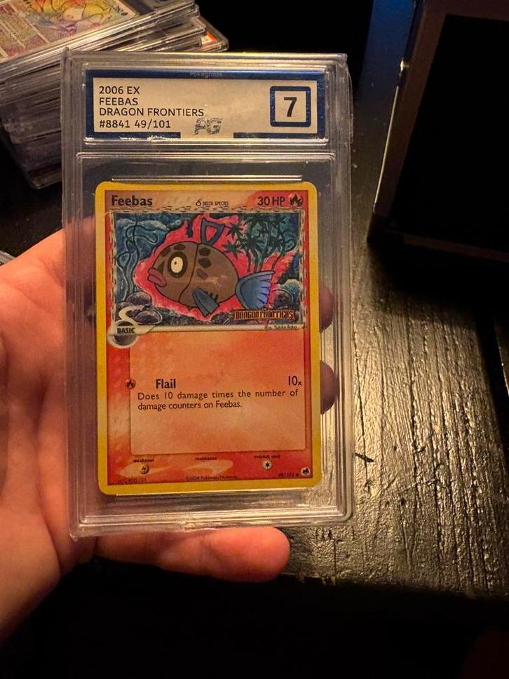 Feebas slab, Hobby en Vrije tijd, Verzamelkaartspellen | Pokémon, Zo goed als nieuw, Meerdere kaarten, Foil, Ophalen of Verzenden