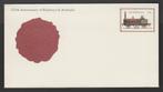 Treinen - envelop 125 jaar spoorwegen - Australië, Verzenden, Postfris, Treinen