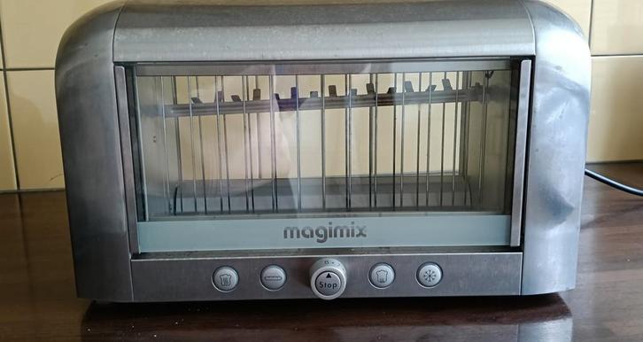 Magimix Vision Broodrooster - Gebruikt, Witgoed en Apparatuur, Broodroosters, Gebruikt, Meer dan 8 standen, Uitneembare kruimellade