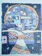 Wim Heesakkers (1950) zeefdruk over view the aura, Ophalen of Verzenden