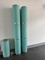 Ikea Lampenset - Diffuus Licht - zilver/turquoise, Huis en Inrichting, Lampen | Vloerlampen, Ophalen of Verzenden, Gebruikt, Stof