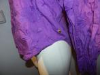 Fabienne Chapot paarse blouse open werk hartjes bloemen M, Kleding | Dames, Maat 38/40 (M), Verzenden, Paars, Fabienne Chapot