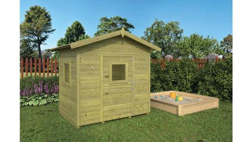 Speelhuisje Pippi, geimpregneerd. 140 x 100 MOOI VOORDELIG!, Kinderen en Baby's, Speelgoed | Buiten | Speelhuisjes, Nieuw, Hout