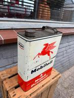 Groot Mobiloil 5 liter olieblik, Verzamelen, Gebruikt, ., ., .