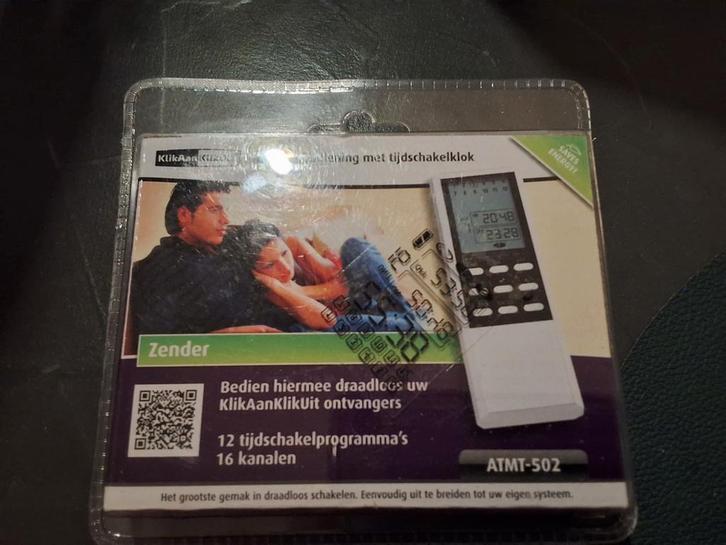 KlikAanKlikUit Zender met Tijdschakelklok. ATMT-502, Doe-het-zelf en Verbouw, Alarmsystemen, Nieuw, Detector, Sensor of Melder
