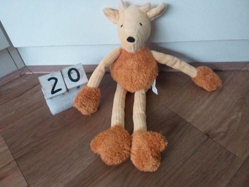 Difrax rendier knuffel licht bruin donker blauw label, Kinderen en Baby's, Speelgoed | Knuffels en Pluche, Zo goed als nieuw, Overige typen